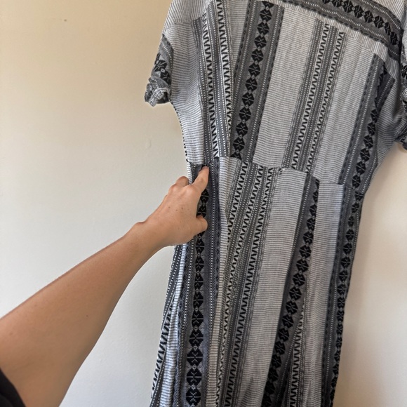 En Creme Boho Tribal Stripe Maxi Dress 100% cotton - Picture 7 of 8